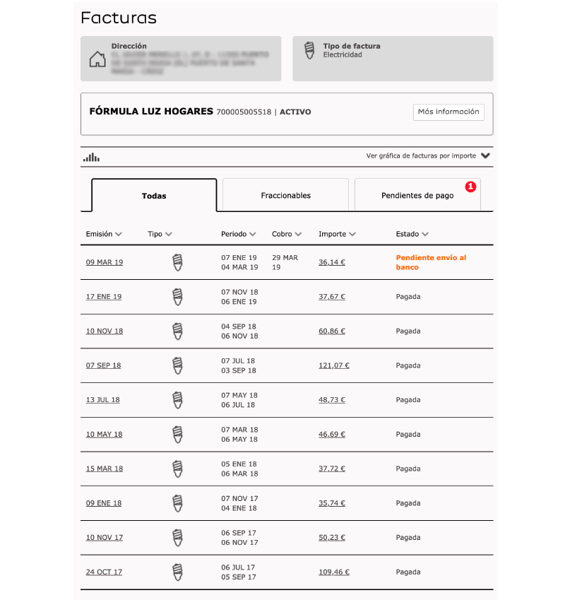 Área de Clientes EDP Online Factura de EDP
