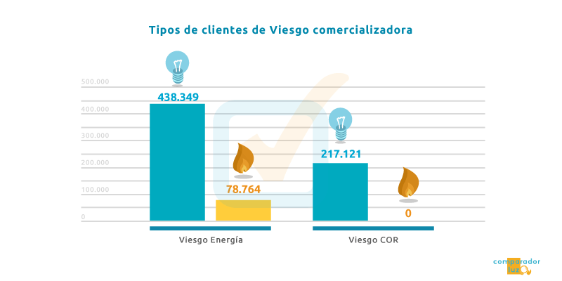 Gráfico Clientes Viesgo Gráfico de los clientes de Viesgo