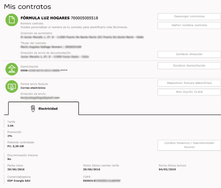 Área de Clientes EDP Online Contrato EDP
