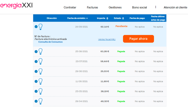 Cómo pagar la factura de Energía XXI pagar-factura-energia-xxi-online