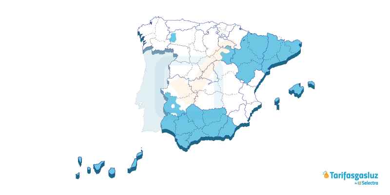 Mapa del territorio donde opera Endesa Distribución