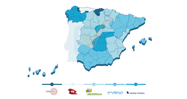 áreas de distribución eléctrica